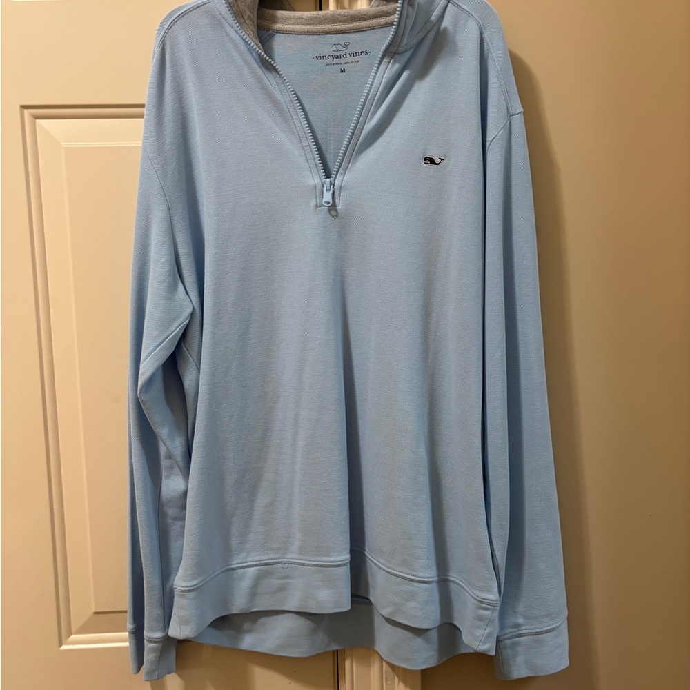 Vineyard Vines Men’s Sky Blue Quarter-Zip Pullover - Size M